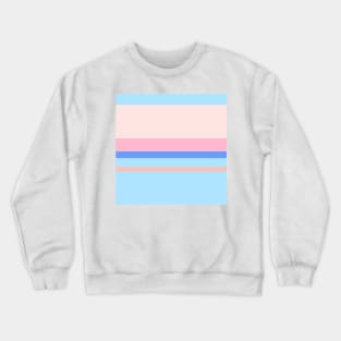 A lovely shape of Powder Blue, Cornflower Blue, Baby Pink, Misty Rose and Pale Rose stripes. Crewneck Sweatshirt